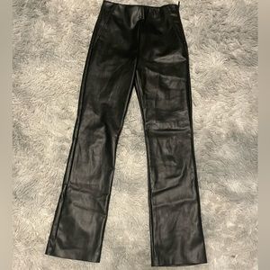 ZARA Straight Leg Faux Leather Pants